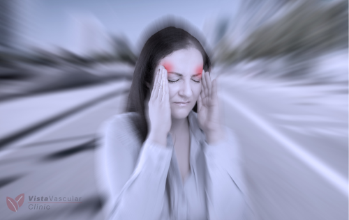 View 2- Woman having a severe headache